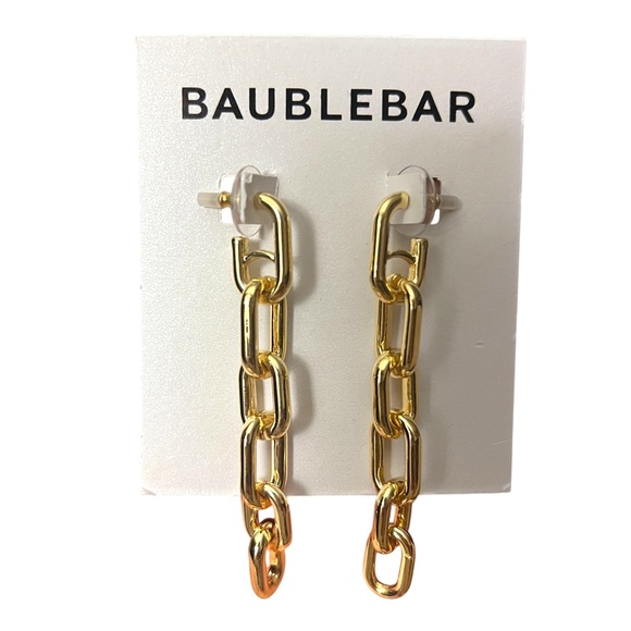 BaubleBar Jewelry - NWT BAUBLEBAR GOLD CHAIN LINK DROP EARRINGS